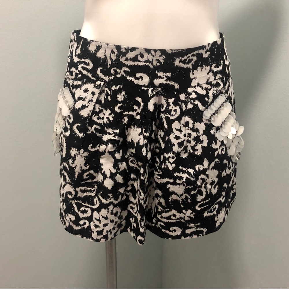 Nanette Lepore Deep Sea Mini Embellished Skirt
